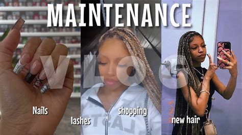 Maintenance Vlog Hair Shopping Lashes Nails Pack With Me