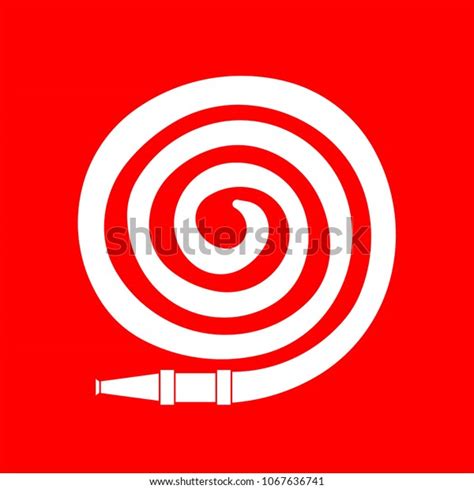 Fire Hose Reel Symbol Isolated On Stock Illustration 1067636741