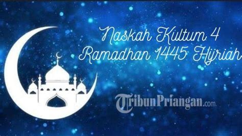 Naskah Kultum Singkat Ramadhan H Maret Menghargai