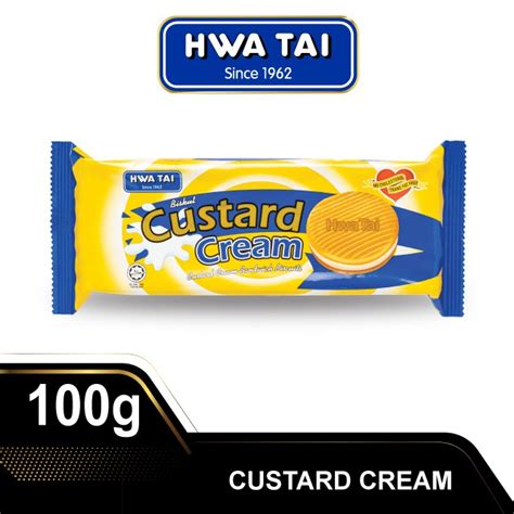 Hwa Tai Custard Cream Sandwich Biscuits 100g Shopee Malaysia