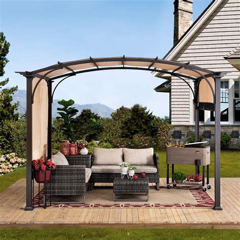 Sunjoy Adjustable Arched 95 X 11 Ft Steel Pergola