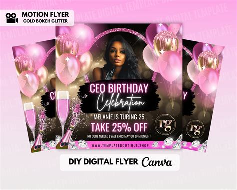 Ceo Birthday Flyer Birthday Invitation Birthday Celebration Etsy