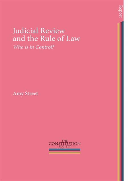 Judicial Review and The Rule of Law: Who Is in Control? | PDF