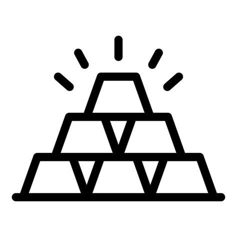 Premium Vector Gold Bar Icon Outline Gold Bar Vector Icon For Web