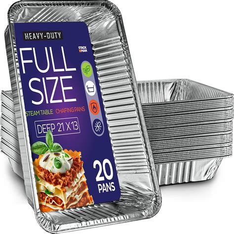 Amazon Aluminum Deep Foil Pans Full Size Large Disposable