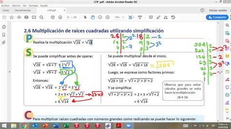 Multiplicaci N De Ra Ces Cuadradas Utilizando Simplificaci N Youtube