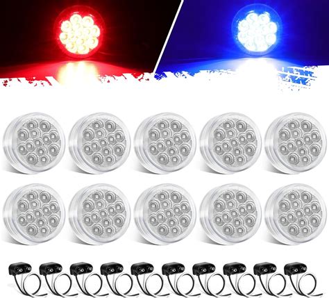 Amazon Partsam Pcs Dual Color Inch Round Led Marker Light