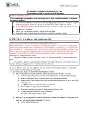 NURS 271 Module 3 Worksheet Docx NURS 271 Pharmacology II 271 Module