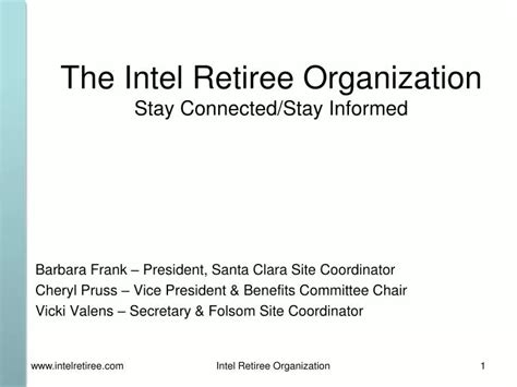 Ppt The Intel Retiree Organization Stay Connected Stay Informed