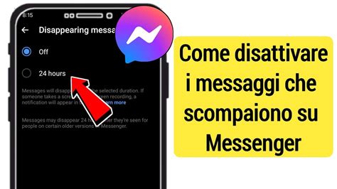 Come Disattivare I Messaggi Che Scompaiono Su Messenger 2024 YouTube