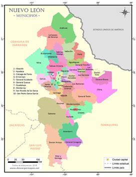 Nuevo Leon Mapa Municipios