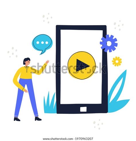 Man Smartphone Hand Drawn Vector Illustration Stock Vector Royalty