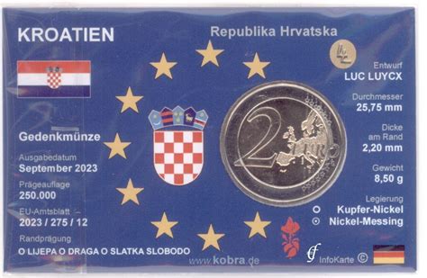 Euro Coincard Infokarte Kroatien Euro Einf Hrung Eurofischer