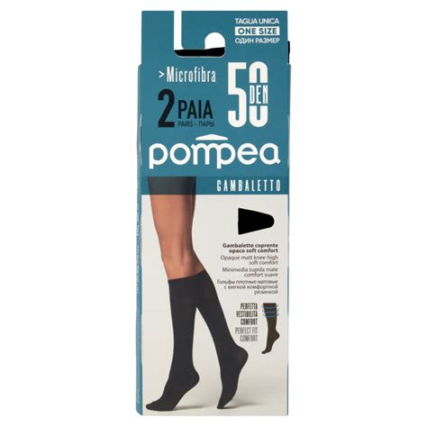 Pompea Microfibra Gambaletto Coprente Opaco Soft Comfort 50 Den Tg