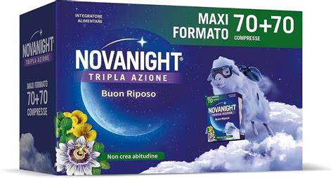 NOVANIGHT Tripla Azione Sonno Rigenerante Integratore Alimentare Con