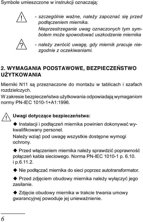 Programowalny Cyfrowy Miernik Tablicowy Typu N Instrukcja Obs Ugi