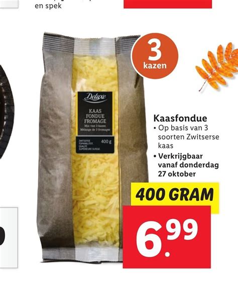 Kaasfondue Gram Aanbieding Bij Lidl