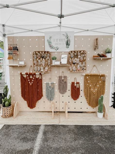 Market Set Up Macrame Peg Board Display Craft Fair Booth Display