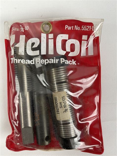 Vtg Nos Helicoil No 5521 12 Sz 3 4 10 Professional Sae Thread Repair Pack Kit Ebay