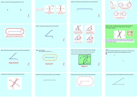 Maths GCSE Geometry ActivInspire Lessons Protractor Compass Loci