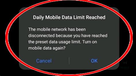 How To Fix Daily Mobile Data Limit Reached Youtube