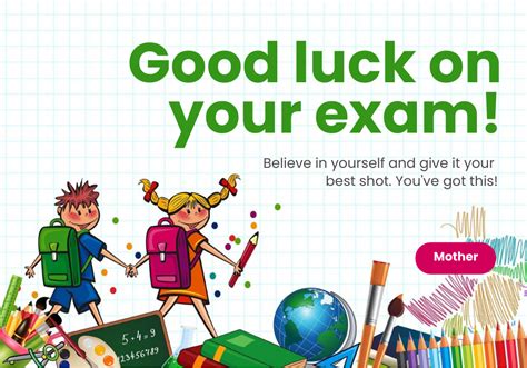 Colorful Exam Good Luck Card