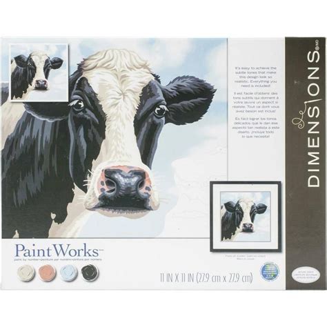 Paint Works Paint By Number Kit X Cow Etsy Paint By Number Kits