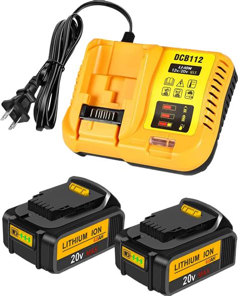 Amazon Lenoya Upgraded Packs V Battery Replacement For Dewalt