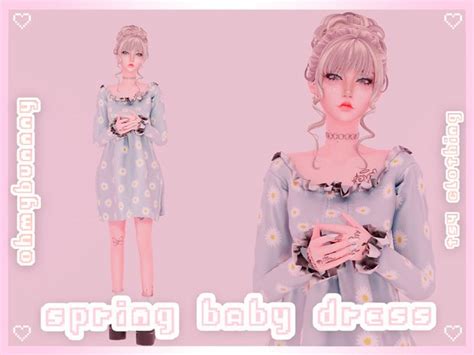 Ohmybunnny Baby Spring Dress Sims Clothing