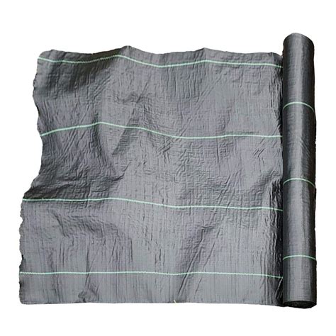 Aleko Ft X Ft Woven Weed Barrier Fabric Black With Green