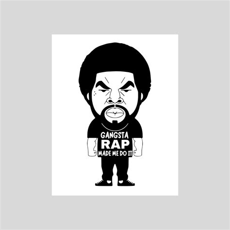 New Ice Cube Rapper Svg Png Pdf Gangsta Rap Hip Hop Made Etsy