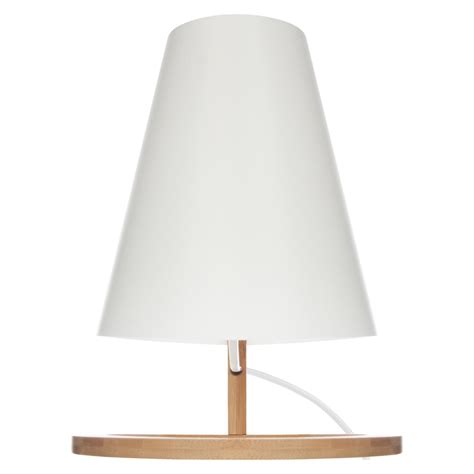 Lampe Poser En Bois H Cm Roni Blanche Luminaire Eminza