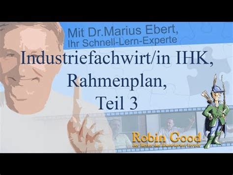 Industriefachwirt In IHK Rahmenplan Teil 3 YouTube