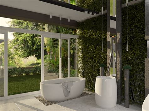 White Garden Bathroom | Interior Design Ideas