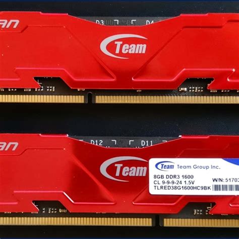 Teamgroup Vulcan Red 16gb2x8gb Ddr3 1600mhz Cl9 Ram Jawa