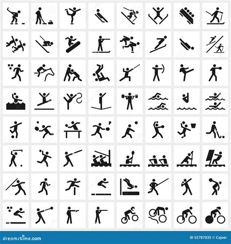 Sport Symbole Vektor Abbildung Illustration Von Segeln