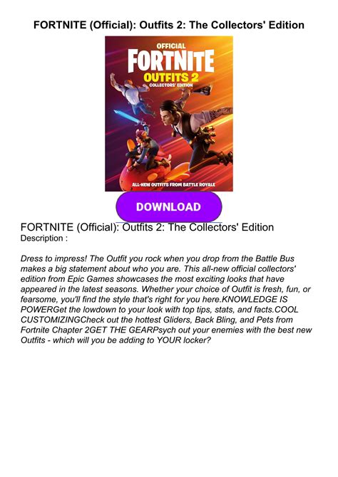 Download⚡book Fortnite Official Outfits 2 The Collectors Edition