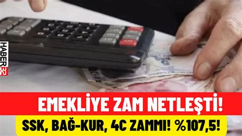 Emeklilere zamlar netleşti SSK Bağ Kur 4Cli maaşlarına kademeli