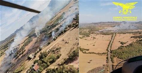 Oggi 17 Incendi In Sardegna Elicotteri In Azione