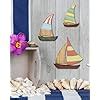 Amazon Putuo Decor Pcs Wooden Sailboat Wall Decor Beach Nautical