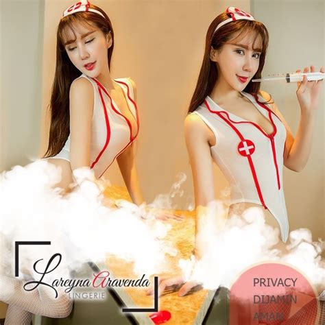 Baju Dinas Malam Set Lingerie Bando Seksi Model Kostum Bikini Suster