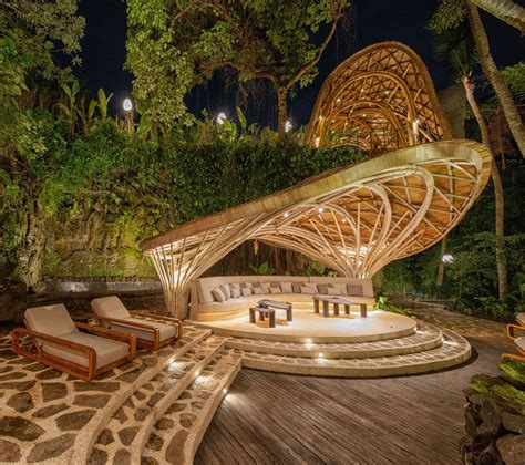 Undulating Bamboo Roofs Wrap This Wellness Retreat In A Lush Forest Of