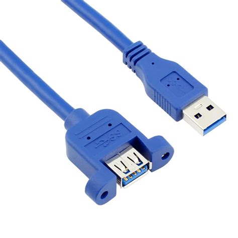 High Speed Usb Revision 3 0 A Male To A Female Data Line With Screw Usb 3 0 Extension Cable 5pcs