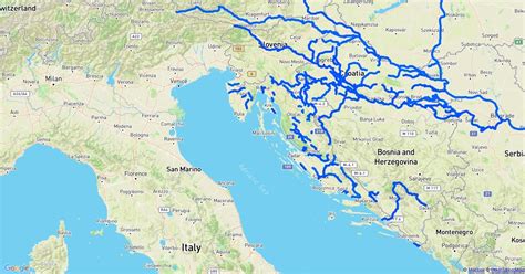 Rivers Of Croatia Scribble Maps