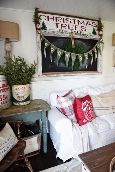 Cozy Rustic Christmas Cottage Living Room Liz Marie Blog