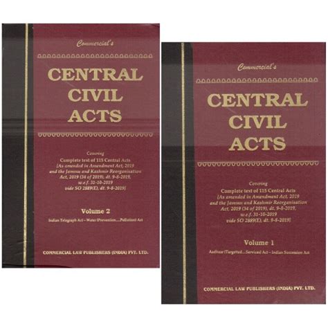 Commercial Law Publishers Central Civil Acts 2 Hb Volumes