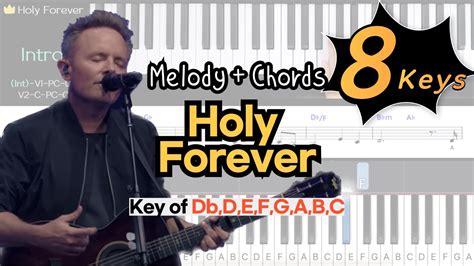 Holy Forever Chris Tomlin Key Of Db D E F G A B C Piano Cover