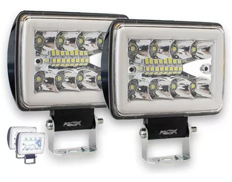 Par Faro Dually 16 Led Fijo Estrobo Aro Gel Cob Colores