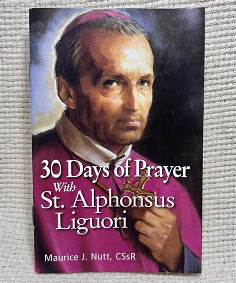 Days Of Prayer With St Alphonsus Liguiori Booklet The National