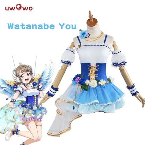 UWOWO Watanabe You Cosplay Love Live Sunshine Aqours Angel Awake Idolized Costume Lovelive ...